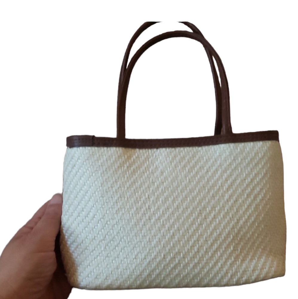 ESPRIT Mini Purse. Beige/ Off White and Brown - Picture 2 of 10